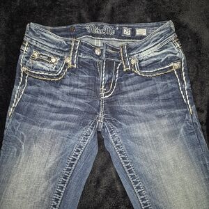 Miss Me Distressed Blue Boot Cut Jeans